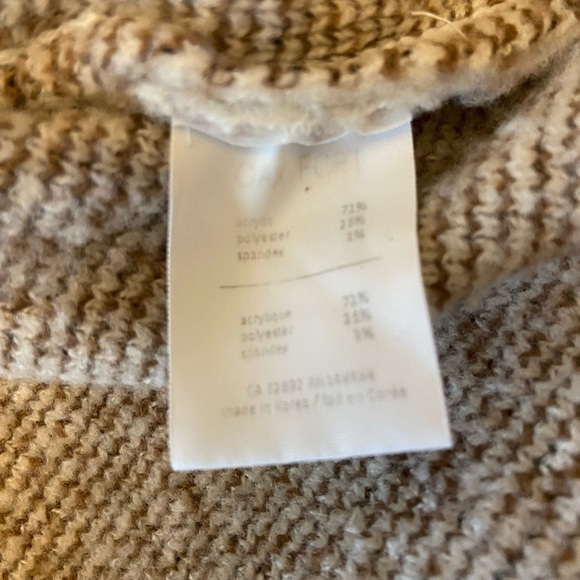 Oak+Fort Women's  Oatmeal/
Brown Size Medium Argyle Cardigan Sweater - Picture 9 of 10